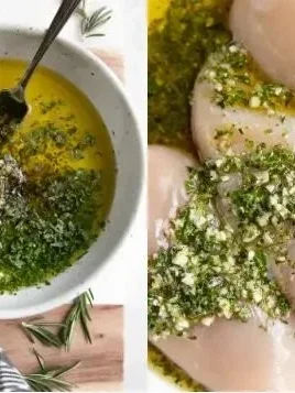Juicy Lemon Garlic Chicken marinated with fresh herbs and spices