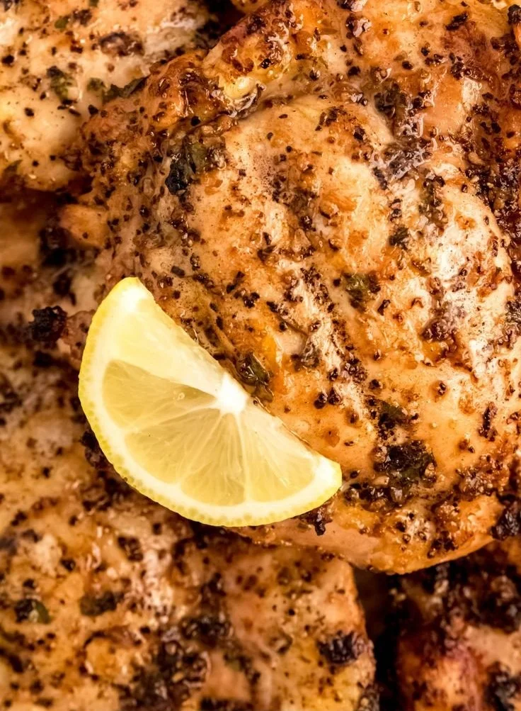 Marinated Lemon Pepper Chicken ready for grilling