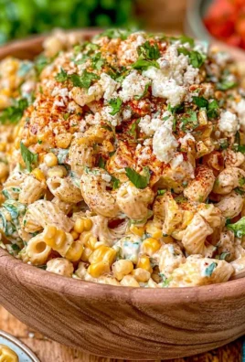 Bowl of colorful Mexican Street Corn Pasta Salad with fresh veggies and spices