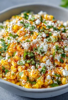 Bowl of Mexican Street Corn Salad (Elote) topped with fresh ingredients
