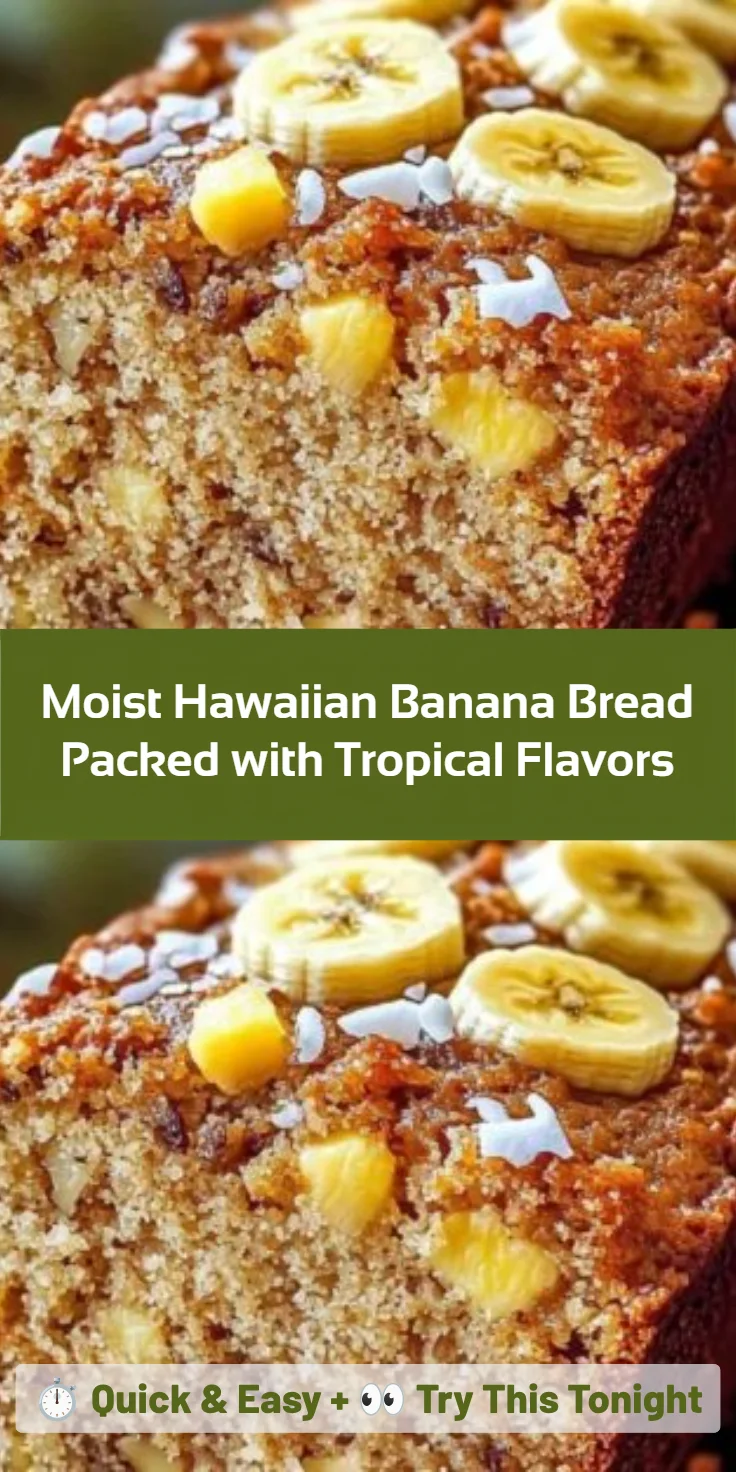 Moist Hawaiian Banana Bread Packed with Tropical Flavors