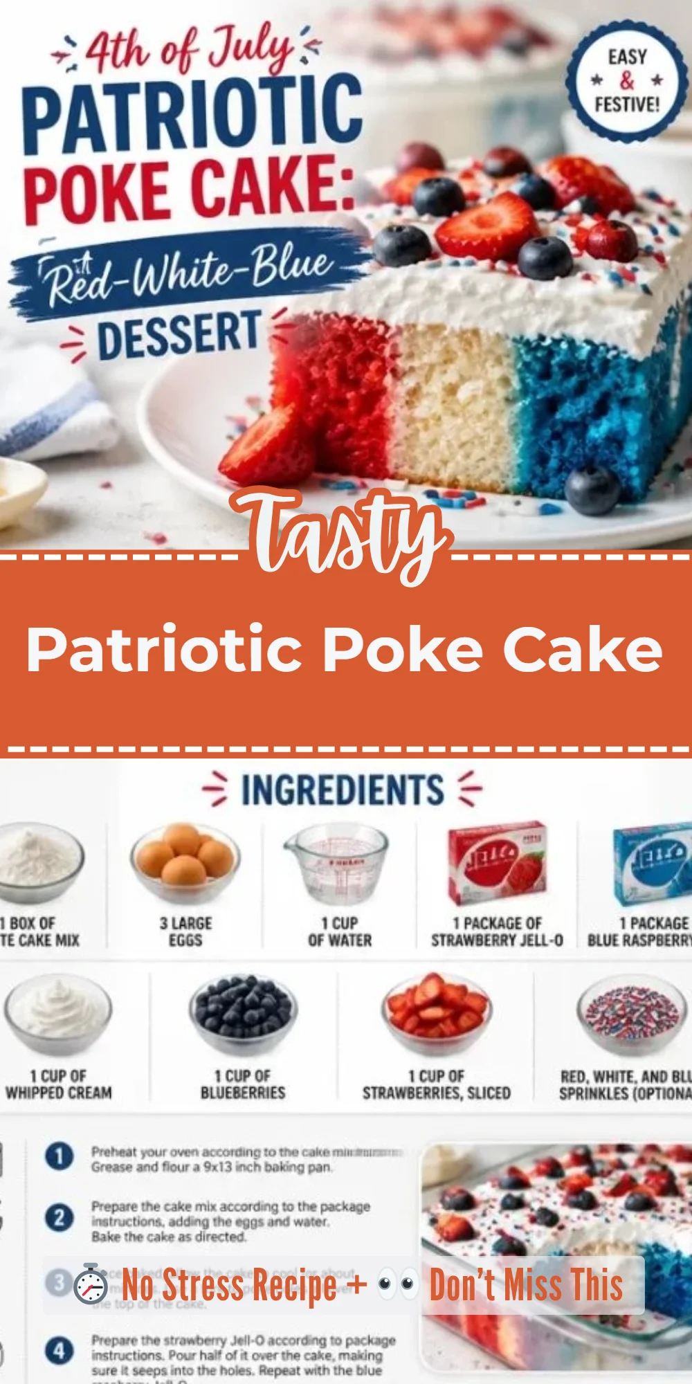 Patriotic Poke Cake