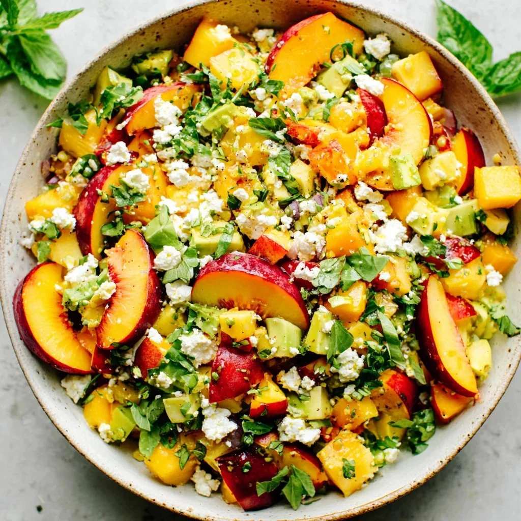 Peach Feta Salad