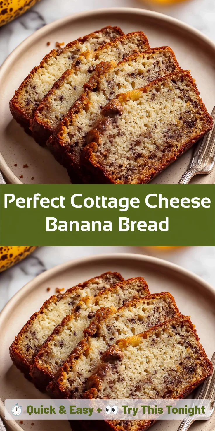 Perfect Cottage Cheese Banana Bread
