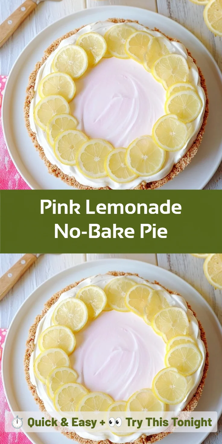 Pink Lemonade No-Bake Pie