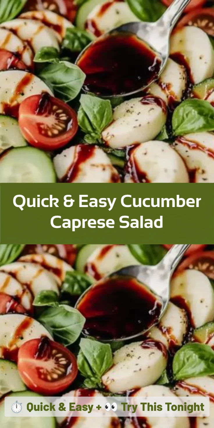 Quick & Easy Cucumber Caprese Salad