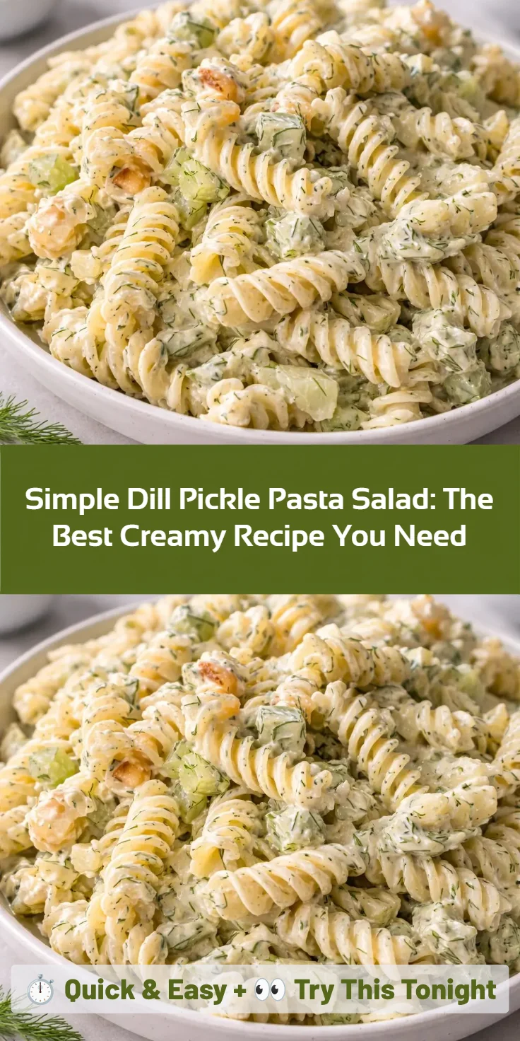 Simple Dill Pickle Pasta Salad: The Best Creamy Recipe You Need