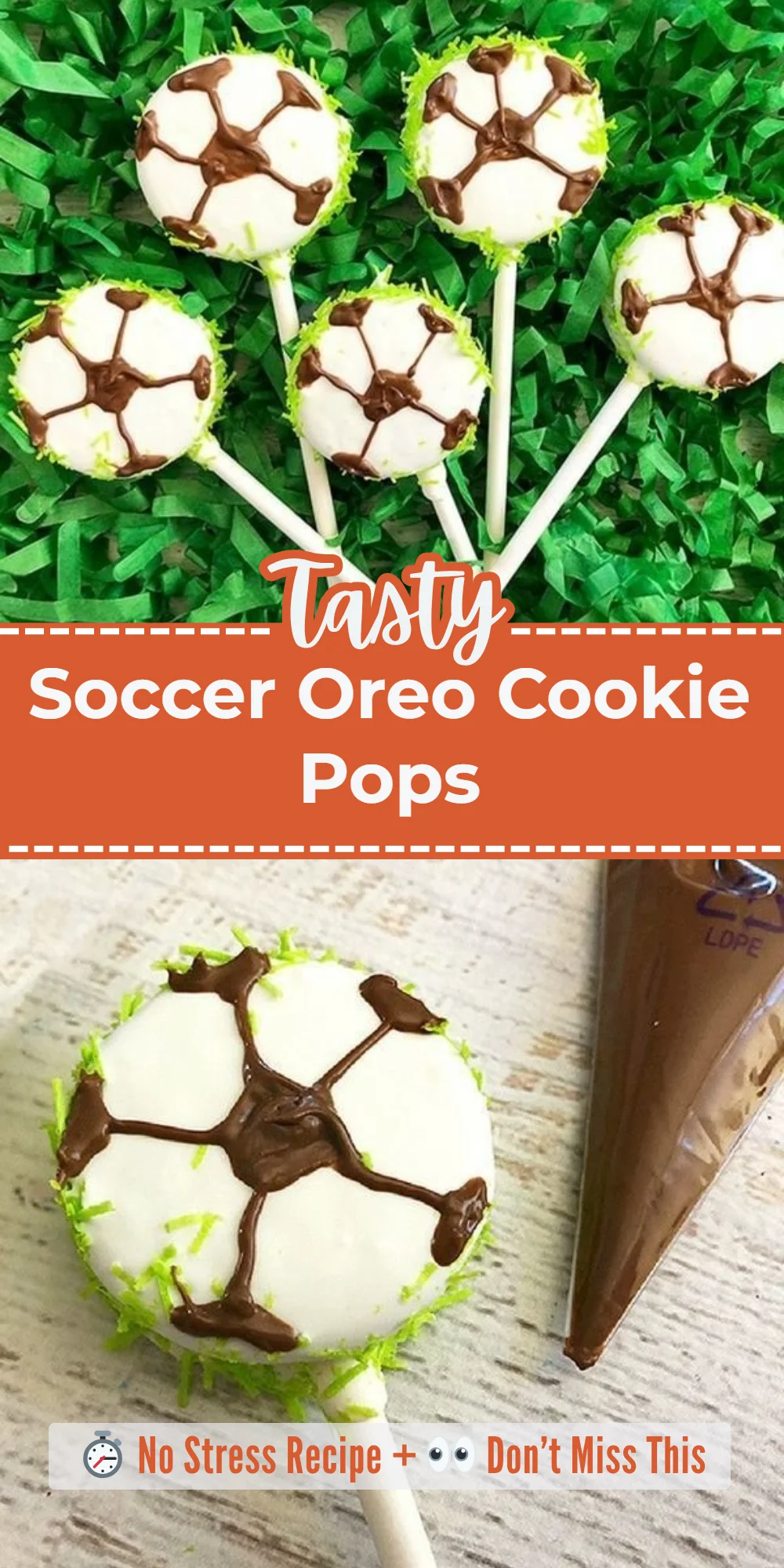 Soccer Oreo Cookie Pops