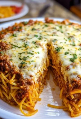 Delicious slice of Spaghetti Pie served on a plate