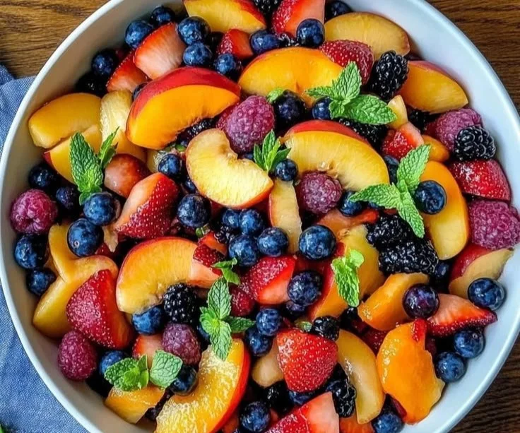 Summer Peach Fruit Salad