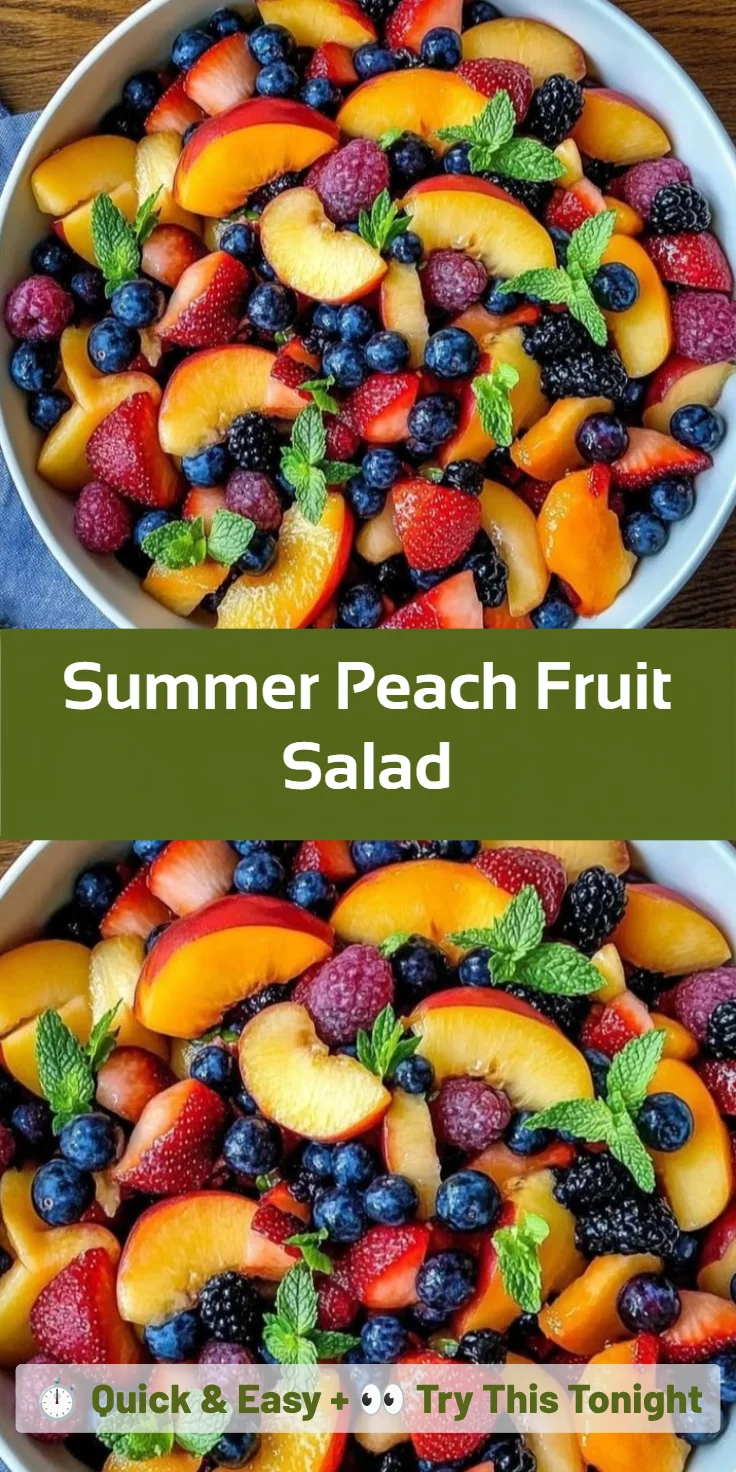 Summer Peach Fruit Salad