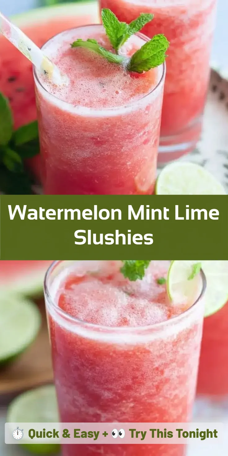 Watermelon Mint Lime Slushies