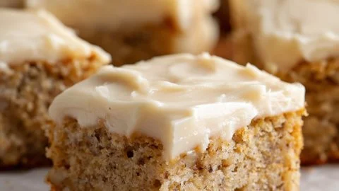 Delicious Banana Bread Brownies displayed on a plate with a fork