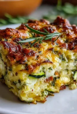 Delicious garden zucchini casserole fresh from the oven