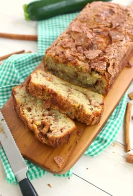 Moist cinnamon swirl zucchini bread with a delicious swirl of cinnamon sugar