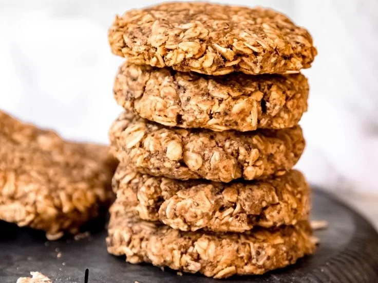 Healthy homemade protein oatmeal cookies with oats and chocolate chips