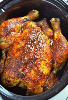 Homemade slow cooker rotisserie chicken recipe